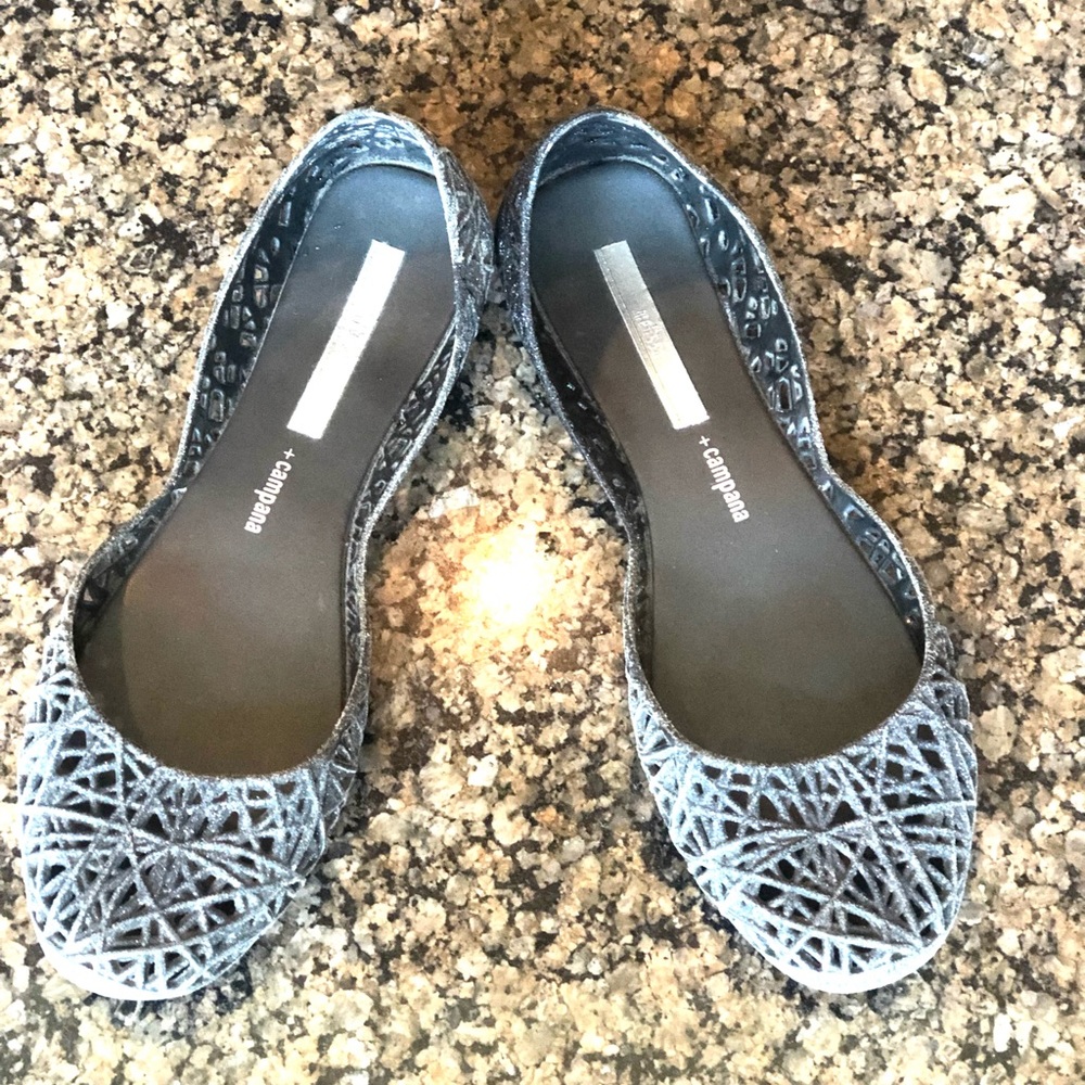 MELISSA + CAMPANA Glitter Flats- Size 9